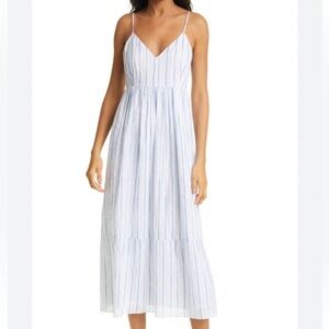 Club Monaco Light Blue Striped cotton dress